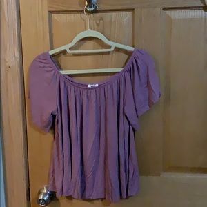 Purplish Off the Shoulder Blouse